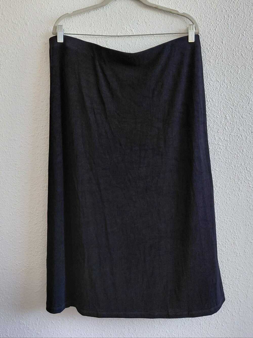 Vtg White Stag Womens Black Stretch Long Skirt Elastic Waist Unlined - Picture 5 of 8